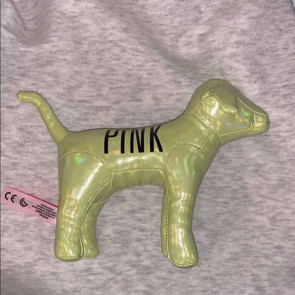 PINK logo dog - lime green